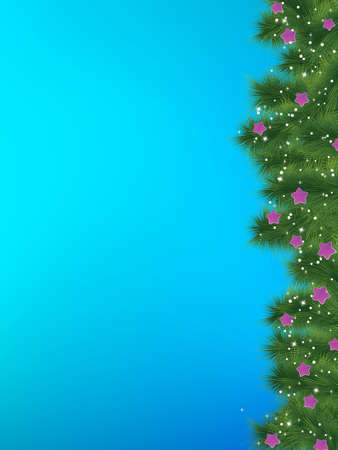 Thank you card on a bright blue christmas with star.のイラスト素材