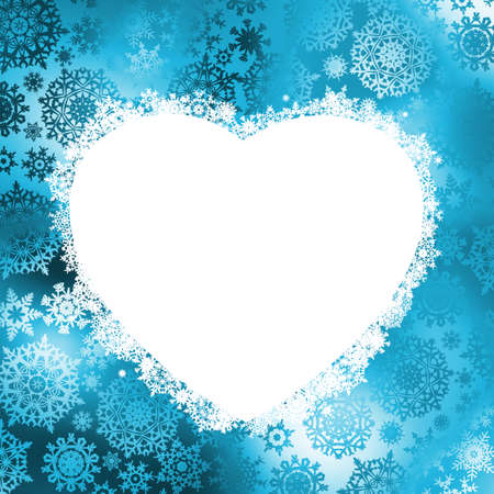 Christmas card - frame in the shape of heart. EPS 8 vector file includedのイラスト素材