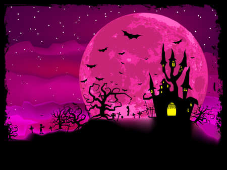 Halloween poster with zombie background.のイラスト素材