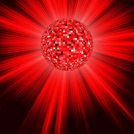 Party Banner with Disco Ball  illustration のイラスト素材