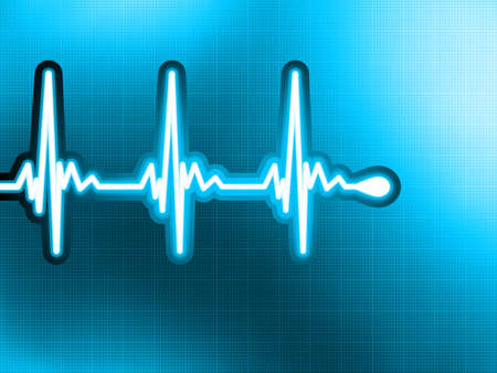 Heart cardiogram with shadow on it deep blue  のイラスト素材