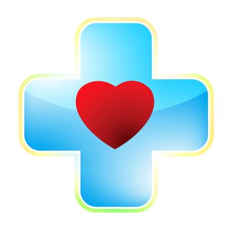 Heart medical cross  file includedのイラスト素材