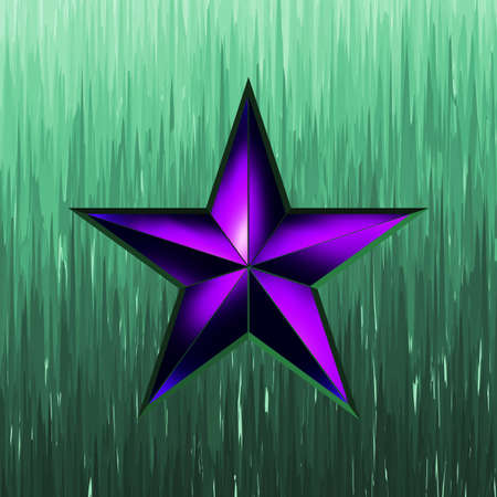 illustration of a purple star on steel backgroundのイラスト素材