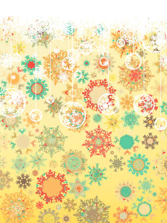 Retro Snowflakes card background  EPS 8 vector file includedのイラスト素材