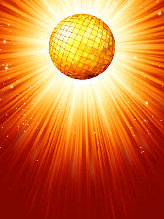 Sparkling orange red disco ball Sparkling orange red disco ball