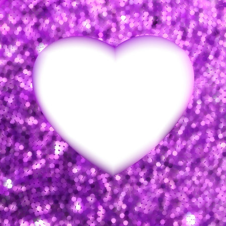 Purple frame in the shape of heart  EPS 8 vector file included のイラスト素材