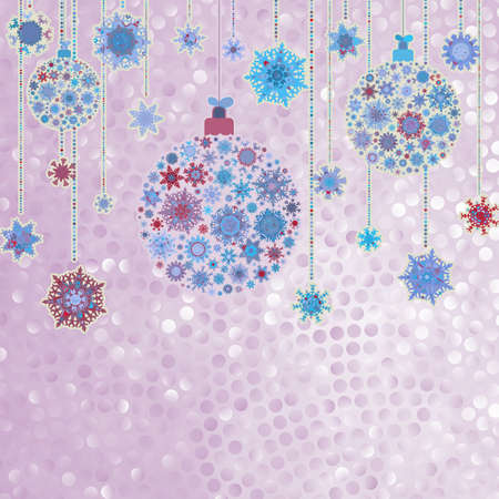 Stylized Christmas balls, on elegant background  EPS 8 vector file includedのイラスト素材