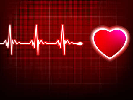 Heart beating monitor のイラスト素材