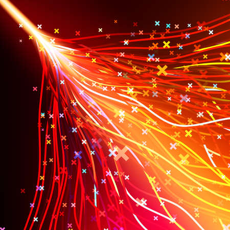 Futuristic abstract glowing background resembling motion blurred neon light curves. vector file includedのイラスト素材