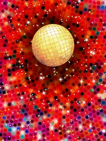 Colorful disco ball 3d illustration.のイラスト素材