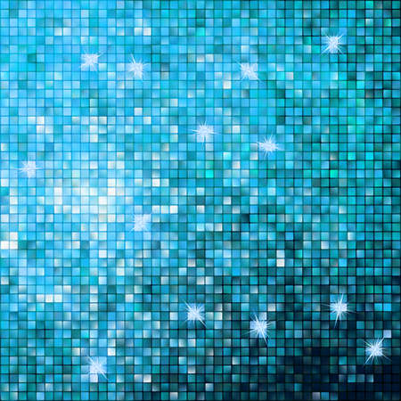 Amazing template design on blue glittering background. のイラスト素材