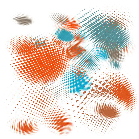 Halftone vector illustration Set background. 