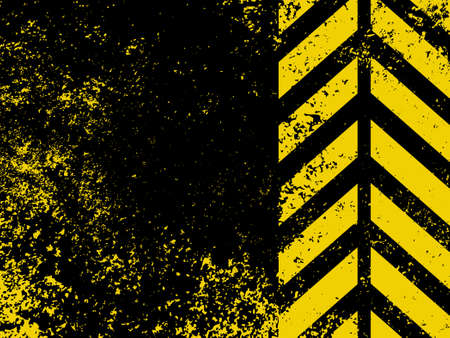 A grungy and worn hazard stripes texture のイラスト素材