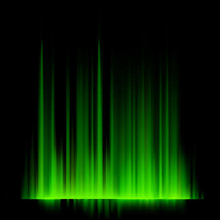 Green northern lights, aurora borealis. のイラスト素材