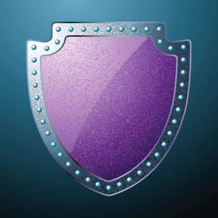 Scratched steel shield のイラスト素材