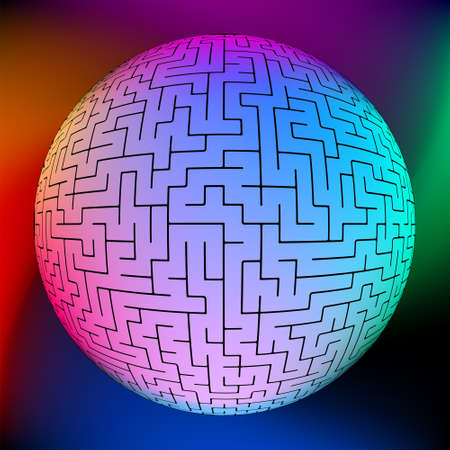 illustration of perfect maze.のイラスト素材