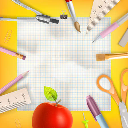 School season invitation template. のイラスト素材