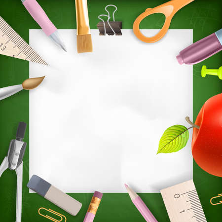 School season invitation template. のイラスト素材