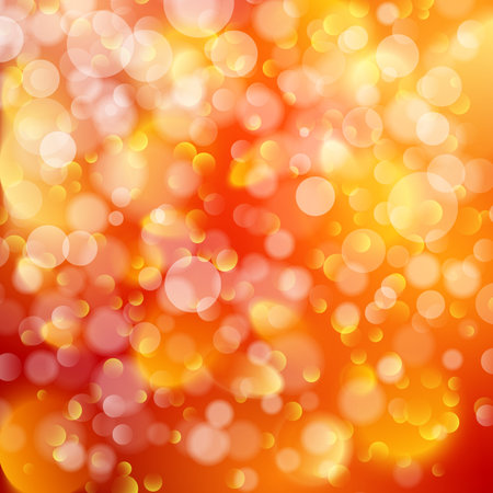 Red and orange holiday bokeh. Abstract Christmas background.のイラスト素材