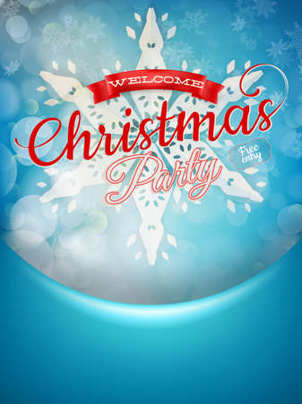 Christmas background and snowflakesのイラスト素材