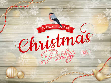 Winter holidays decoration with bullfinch.のイラスト素材