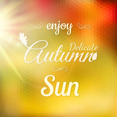 Enjoy Autumn Modern Typographical Background.のイラスト素材
