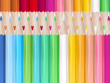 Colored pencils background.  のイラスト素材