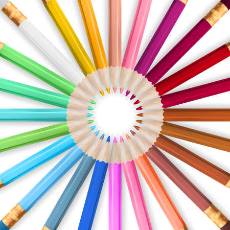 Frame with color pencils.  のイラスト素材