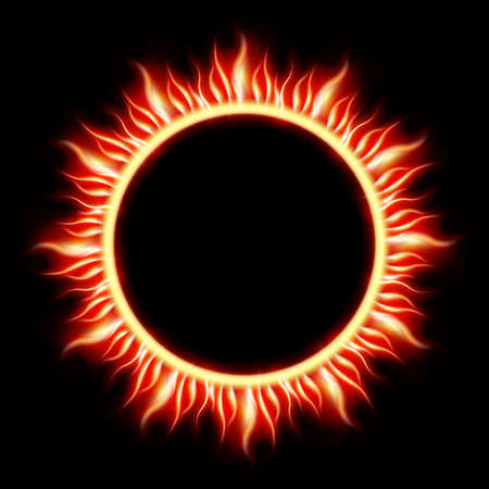 Solar Eclipse template backgroundのイラスト素材