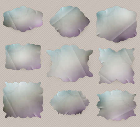 Labels, old paper texture Set.  のイラスト素材