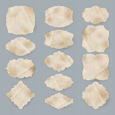 Vintage polka dot Frames Set. のイラスト素材