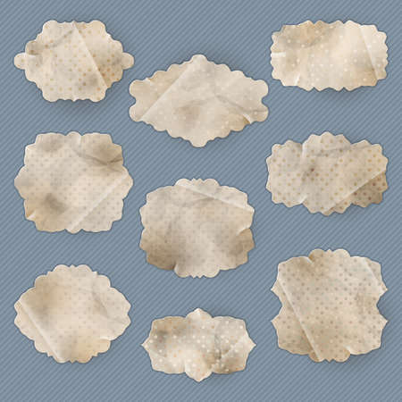 Vintage polka dot card Set.  のイラスト素材