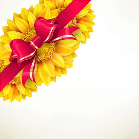 Macro SunFlower Background with bokeh.  のイラスト素材