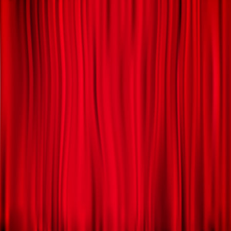 Red curtain on theater or cinema stags. EPS 10 vector file includedのイラスト素材