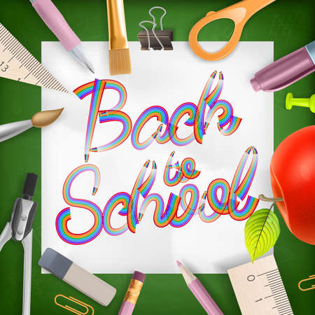 School season invitation template. EPS 10 vector file includedのイラスト素材