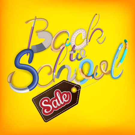 Back to School marketing background. For greeting card, ad, promotion, poster, flier, blog, article, social media. EPS 10 vector file includedのイラスト素材