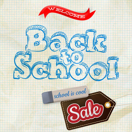 Back to school Sale Label card. EPS 10 vector file includedのイラスト素材