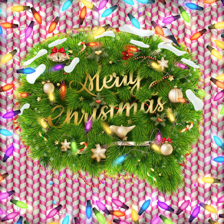 Christmas vintage greeting card. EPS 10 vector file includedのイラスト素材