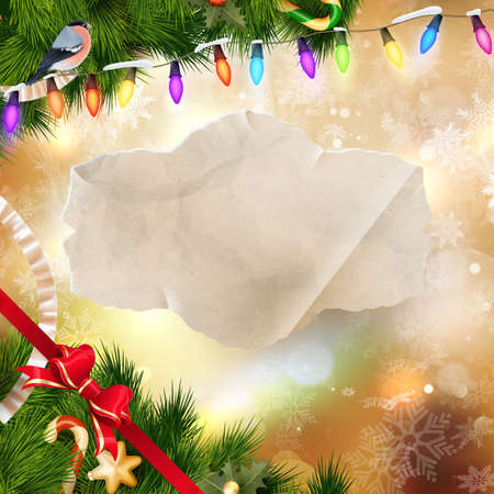 Closeup on Christmas decoration over bokeh background. EPS 10 vector file includedのイラスト素材