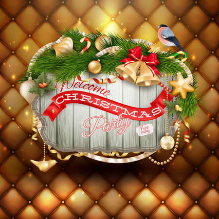 Christmas holiday blinking abstract background with decorated christmas tree.のイラスト素材