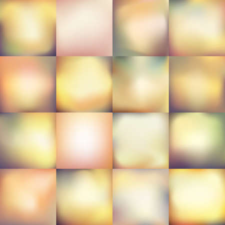 Abstract colorful 16 set smooth blurred backgrounds. vector file includedのイラスト素材