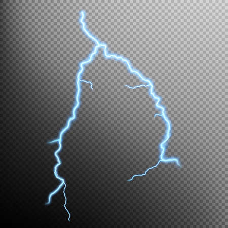 Lightning isolated on transparency background. EPS 10 vector file includedのイラスト素材