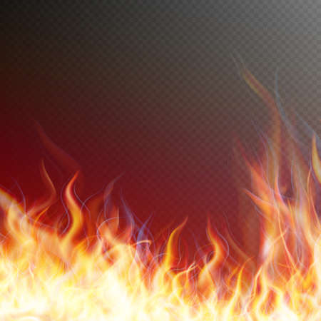 Blaze fire flame texture on transparent background. EPS 10 vector file includedのイラスト素材