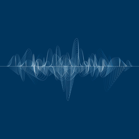Equalizer, colorful musical bar. Dark background. Wave concept. EPS 10 vector file included