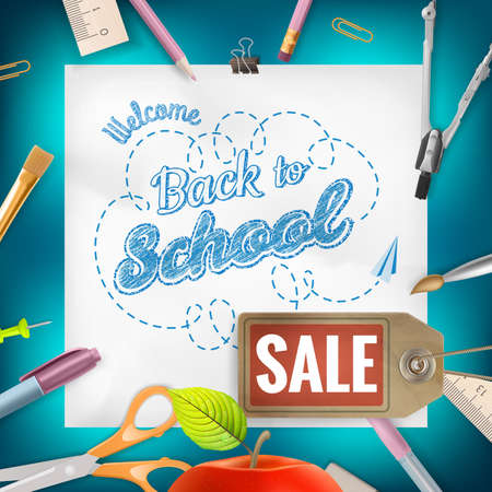 Back to School sale background.のイラスト素材