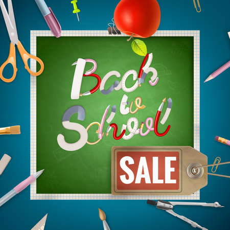 Back to School sale background.のイラスト素材