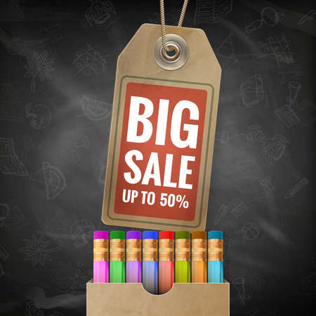 Back to School sale background.のイラスト素材