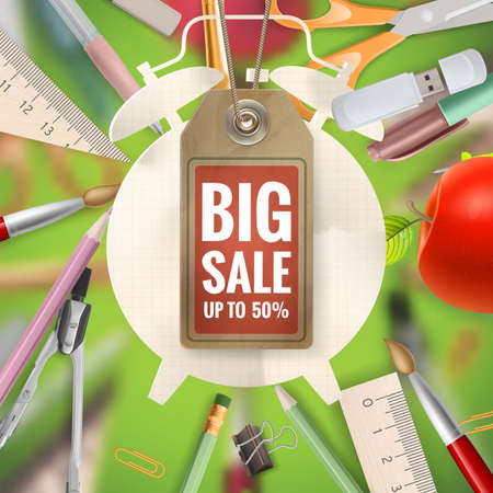 Back to School sale background.のイラスト素材