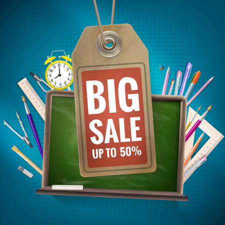 Back to School sale background.のイラスト素材