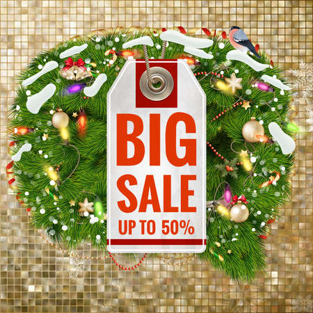 Christmas discount, sale.のイラスト素材